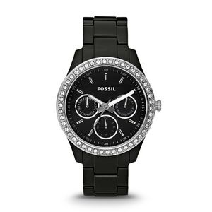 Black Stella Fossil Watch